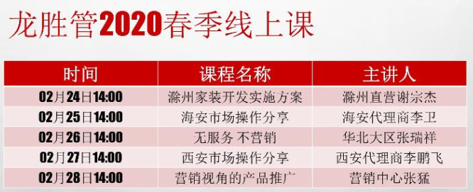 ?“疫”起，學(xué)習(xí)！ 龍勝管2020年春季線上課開課啦~